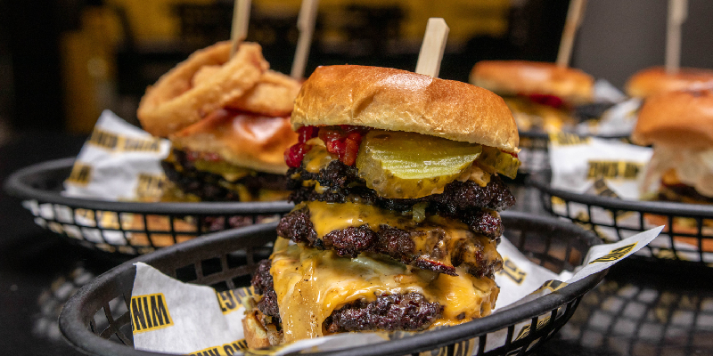 Triple smash burger